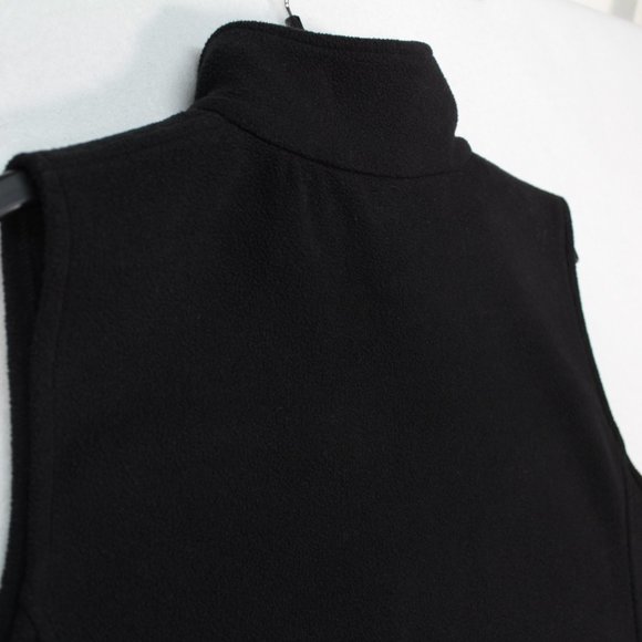 Woolrich Vest Women's Large Black Sleeveless Solid Fleece - Picture 13 of 14